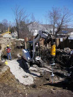 Helical anchors can be utilized for construction